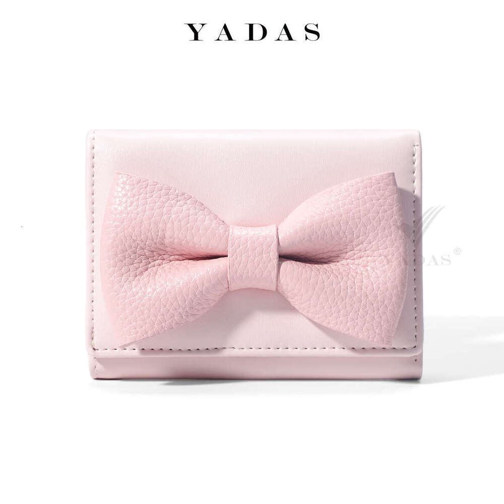 Big Bowknot YADAS Small Fragrance Women's Card Holder Fashion Heart PU Leather Short 70% off Coin Purse Wallet