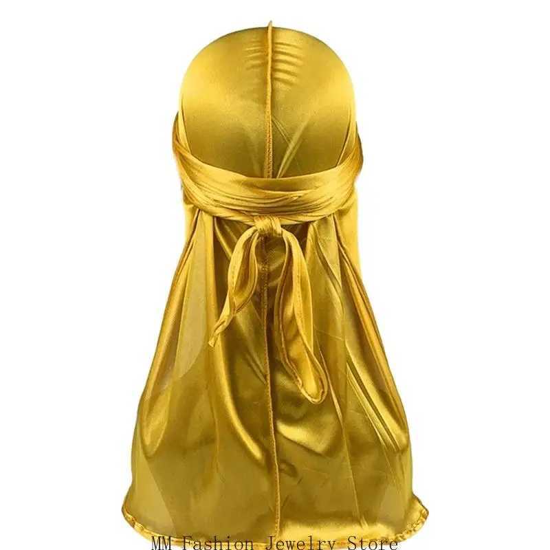 Mens Long Tail Headwrap Breathable Silky Turban Durag for Dreadlocks Braid for Post Swim and Workout Everyday Headwear M250623