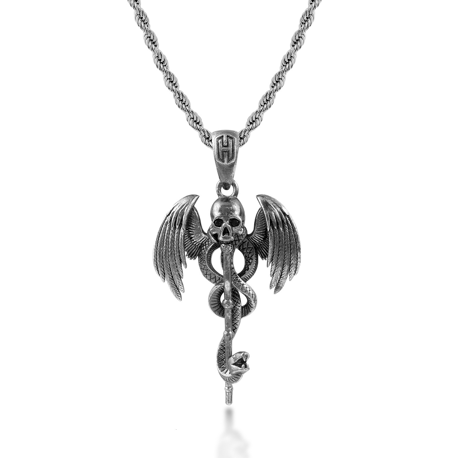 Luxury Jewelry Halloween Bat Skull Pendant Gothic Dark Style Punk Choker Necklace for Men Luxury Moissanite Full Iced Out Statement Accessory