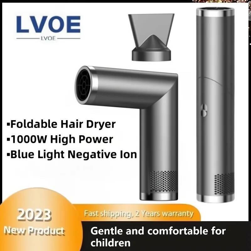 Foldable Electric Negative Ion 1000W High Power Blow Hair Dryer Home Travel Portable Outdoor Hairdryer