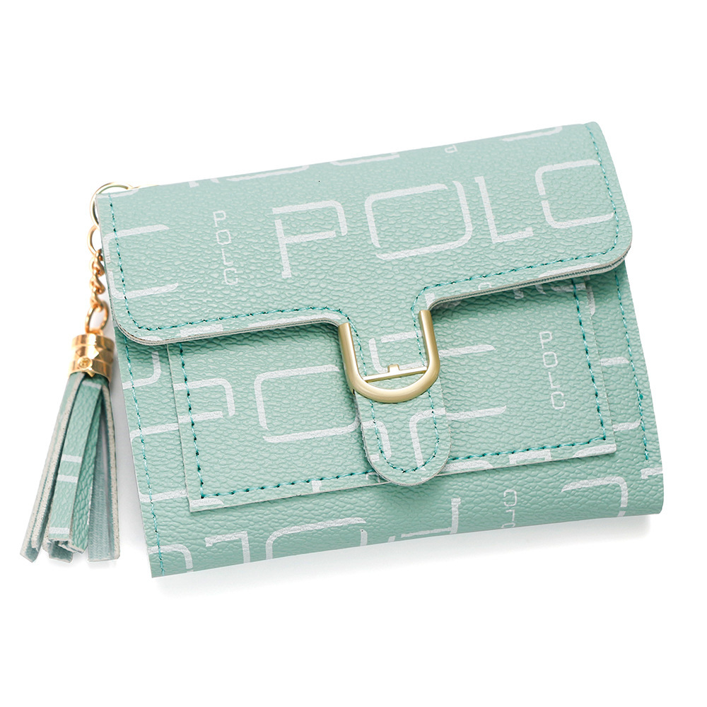 Free Shipping 2025 New Designer Bag Trendy Letter Print Women's Short Wallet Fashion Buckle Small Coin Purse ID Holder Women's Wallet Wholes