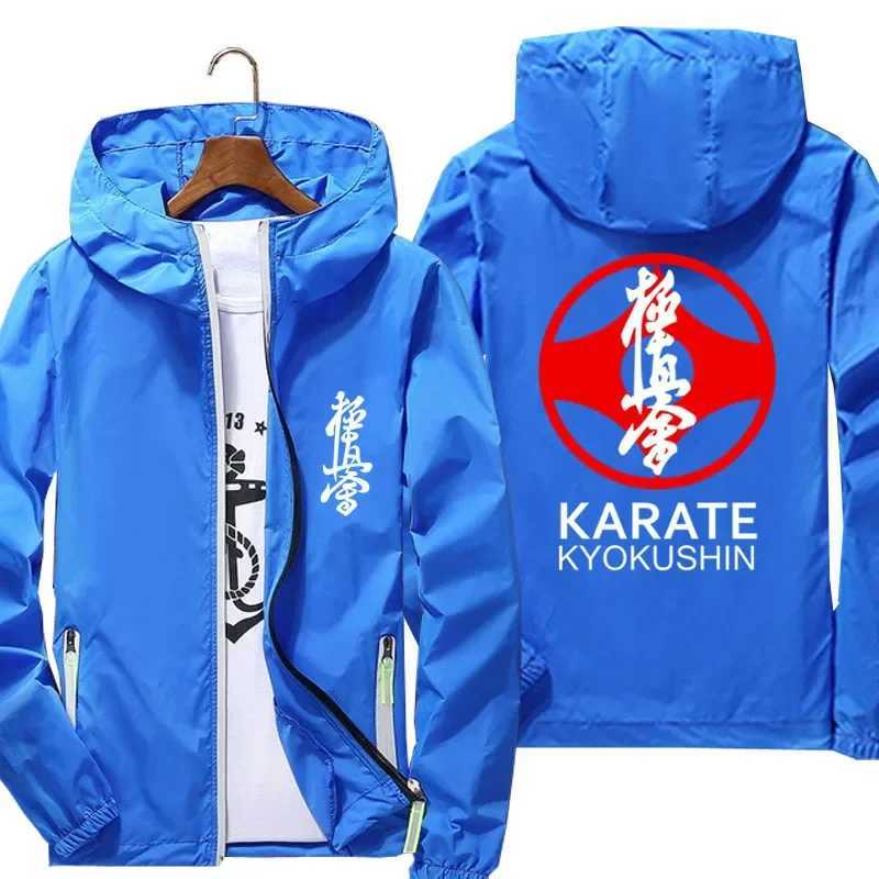 Kyokushin Men Karate Symbol and Kanji Bomber Jacket Windbreaker Skin Streetwear Reflective Coat Sunscreen Fashion Clothing W250623