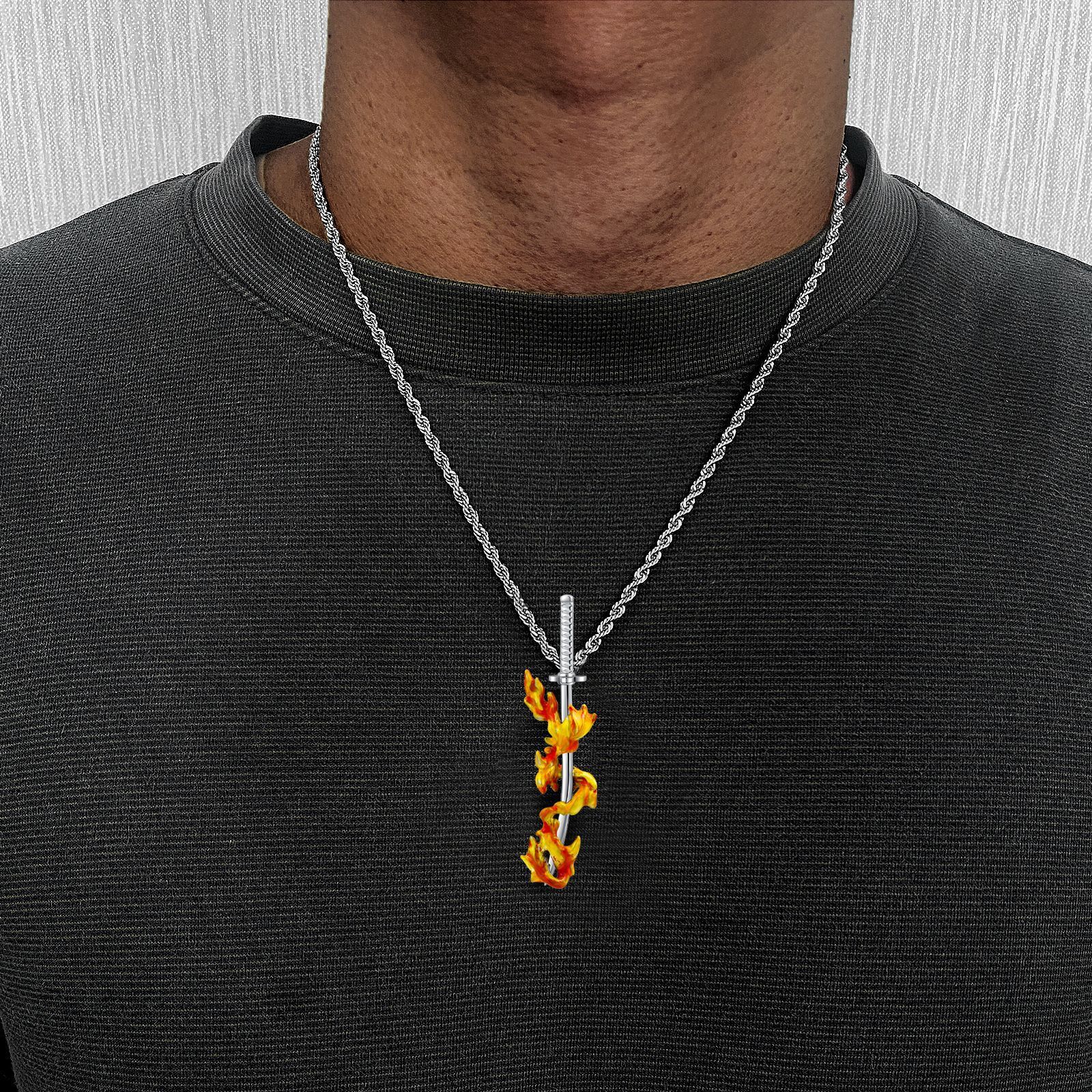Luxury Hip Hop Cross Pendant Men's Necklace Personalized Light Luxury Niche Design, High End Style