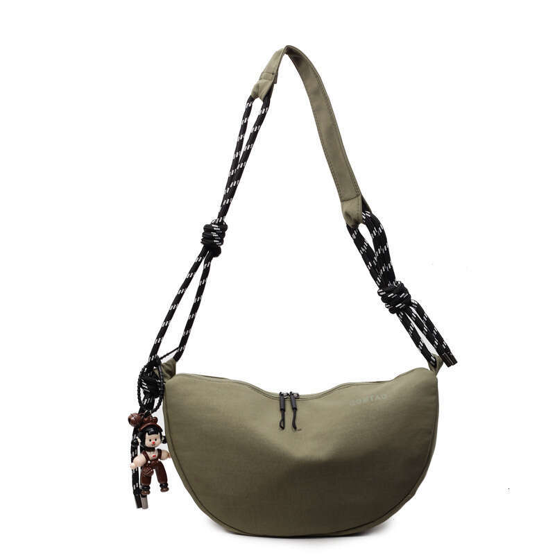 Large Capacity Single Shoulder Crossbody Trendy Crescent for Women New Casual Versatile Nylon Commuter Dumpling Bag