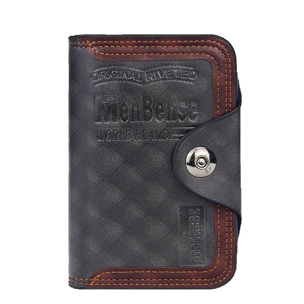 Free Shipping 2025 New Designer Bag Menbense New Men's Wallet Short Style European And American Fashion Large Capacity Magnetic Buckle Men's