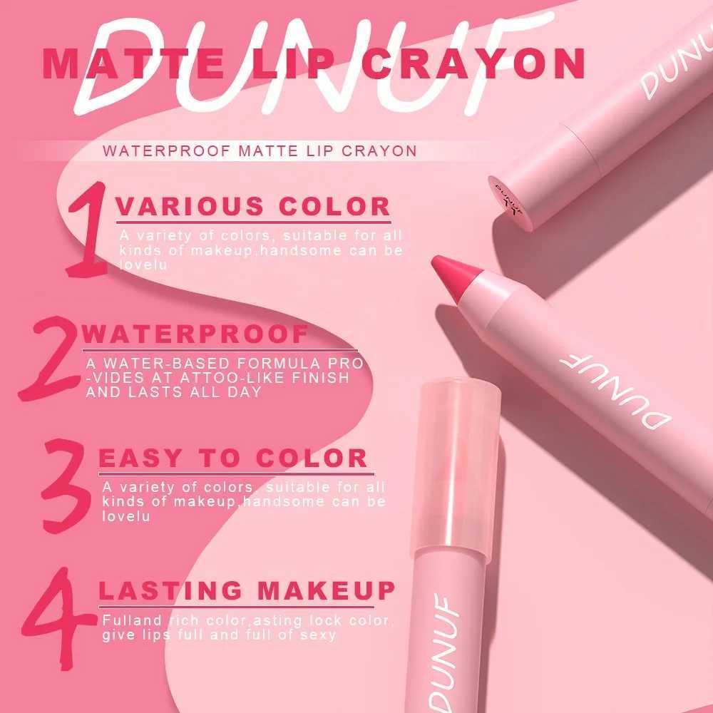 18-Colors Lipstick Pencil Waterproof Sexy Red Matte Contour Tint Lipstick Lasting Non-stick Cup Lipliner Pen Lip Makeup Cosmetic XJ250623