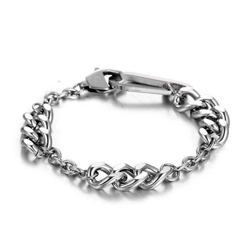 IMI Thick Chain Hip Hop Bracelet Unisex Patchwork Niche Design Trendy Men and Women Cuban Hand Jewelry YL481