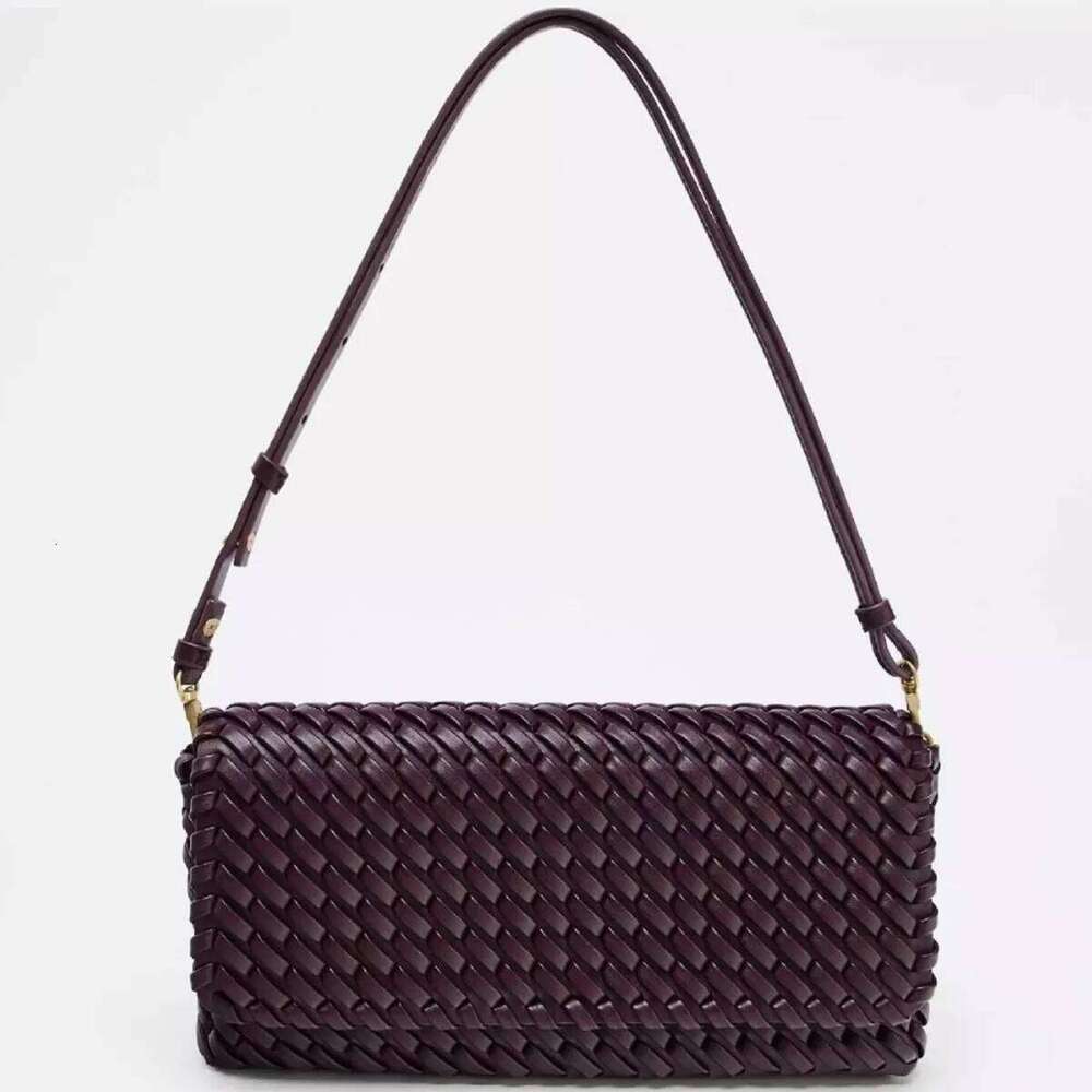 Woven Women's Fashion PU Leather Shoulder For Women Cover Flap Envelope Crossbody Bag Designer Bags Clutch Purse