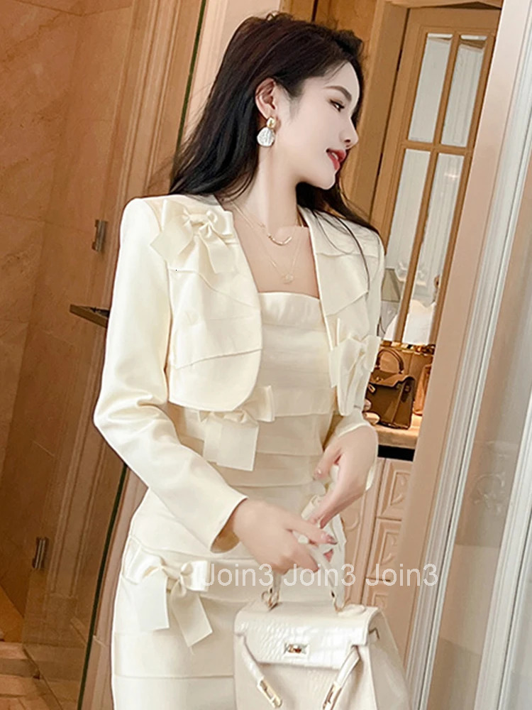 New Fashion Spring Autumn Formal Chic Short Suit Women Ladies Clothing Pretty Cropped Coat Cardigan Blazer Jacket Mujer Outwear