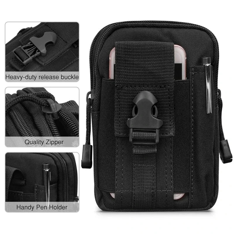 Molle Pouch Multipurpose Waist Bag Tactical Holster Belt Pack Wallet Purse Phone Case 250612