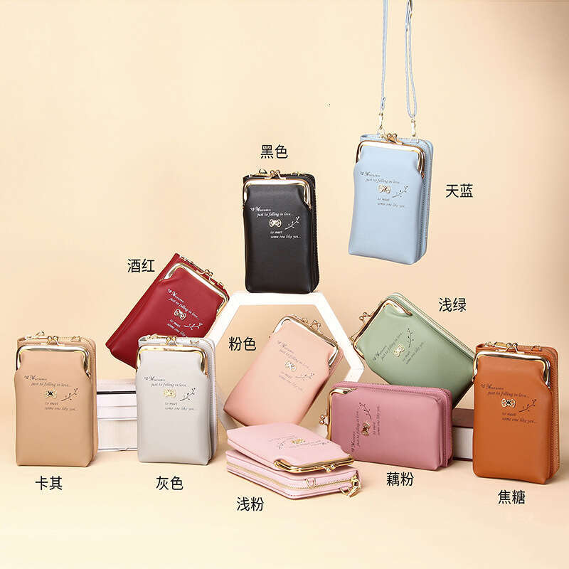Hot Selling Mobile Phone Korean Style Crossbody Shoulder Small Bag Fashion Multifunctional Women's Embroidered Wallet