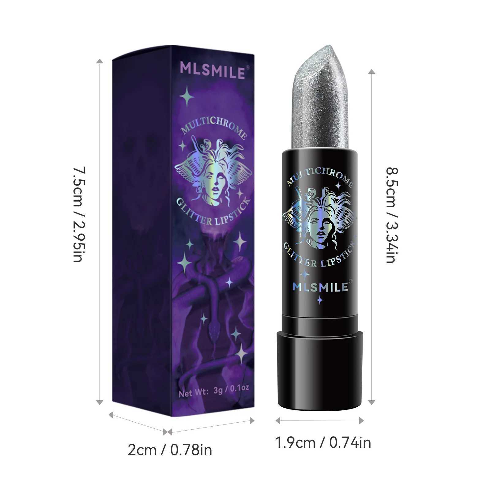 6Colors Glitter Lipstick Waterproof Long Lasting Diamond Pearlescent Metallic Lipstick Black Lipgloss Women Lips Makeup Cosmetic XJ250623