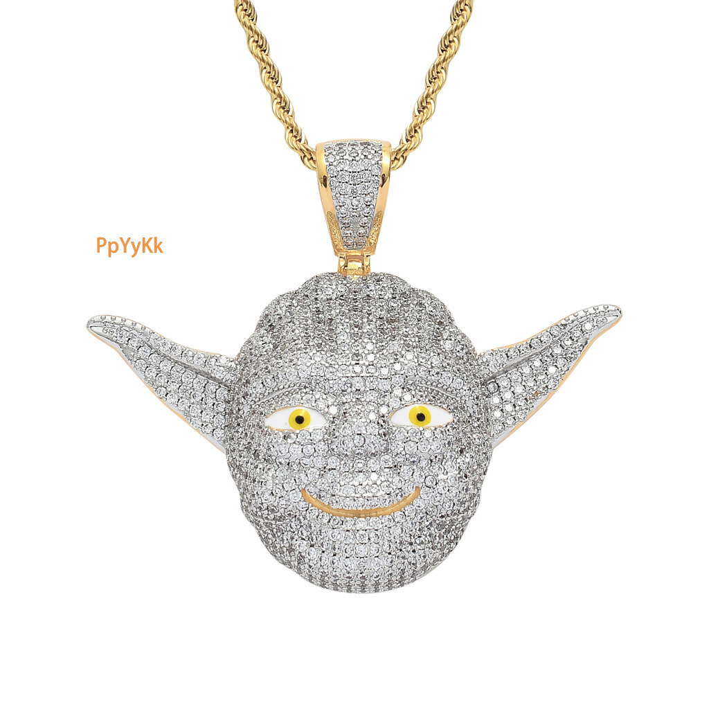 Moissanite Jewelry Cartoon Character Hip Hop Pendant Iced Out Diamond Punk Necklace Swag Accessory Pass the diamond tester