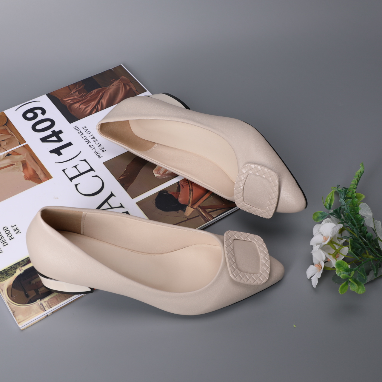 3098-Women's pointed-toe flats, comfortable and casual one-legged flats, suitable for walking, driving, and office formal wear