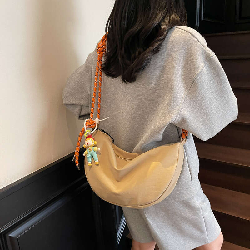 Trendy Casual Crossbody 2025 New Large Capacity Fashion Sports Single Shoulder Dumpling Bag