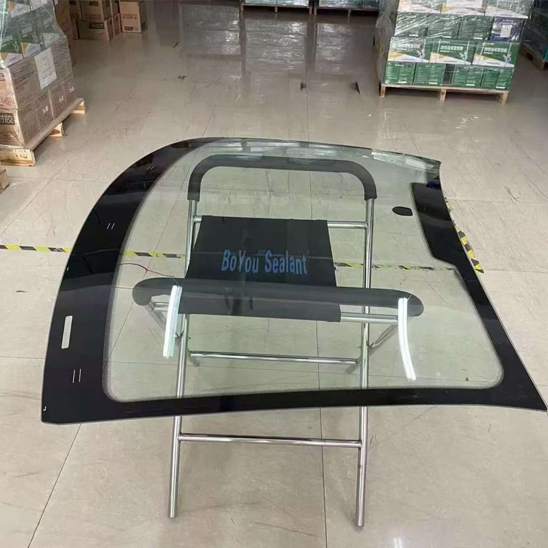 Glass repair and placement bracket for Boyou car glass