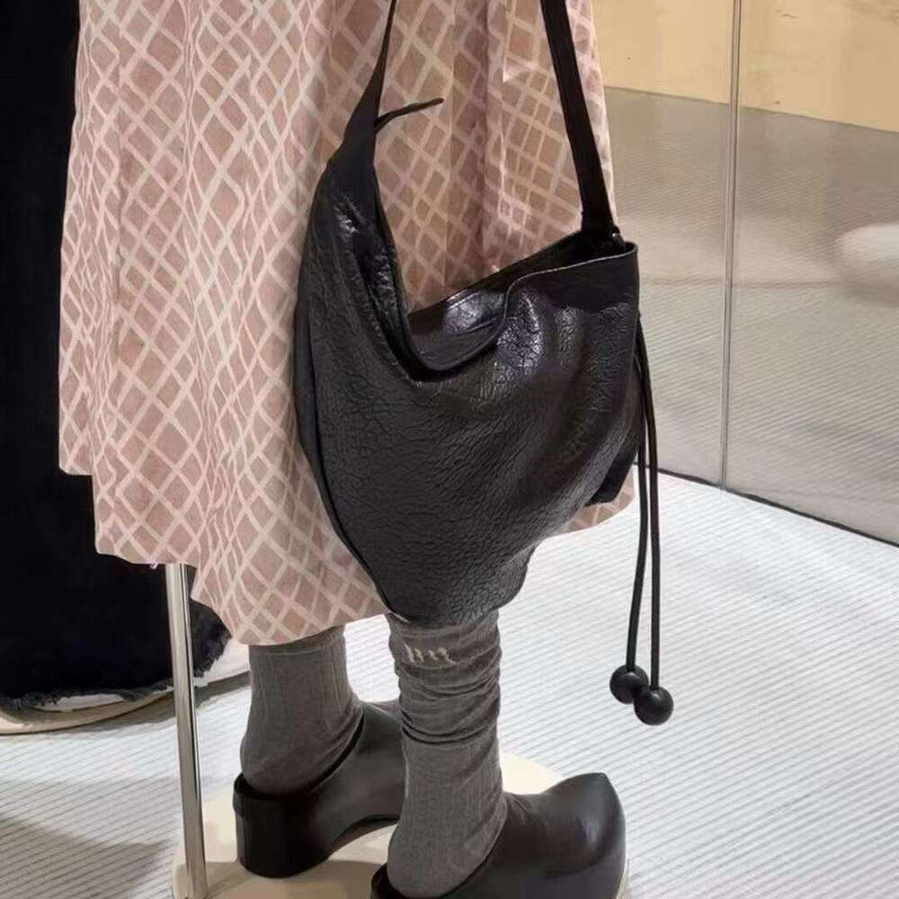 Textured Croissant Niche Lazy HOBO Dumpling Underarm Soft Leather Tote Shoulder Crossbody Bag for Women