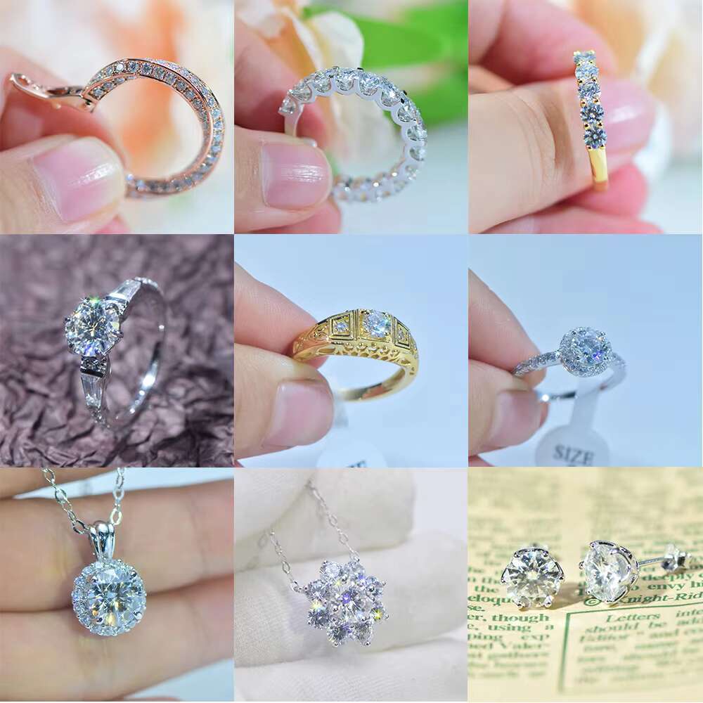 Luxury D VVS1 Huge 13mm 8 Ct Round Cut Women Engagement Fine Jewelry Gold Plated 925 Sterling Silver Rings Moissanite