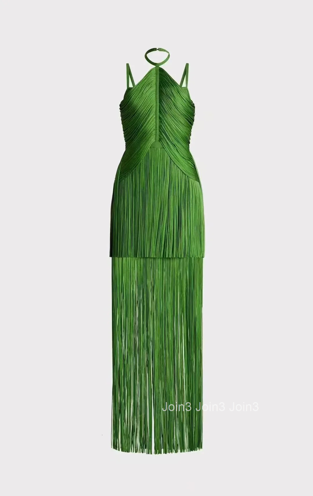 Hot Sale New Arrival Womens Clothing Fashion Tassel Design Halter Sling Bandage Dress Bohemia Wear Prom Evening Dinner Gown
