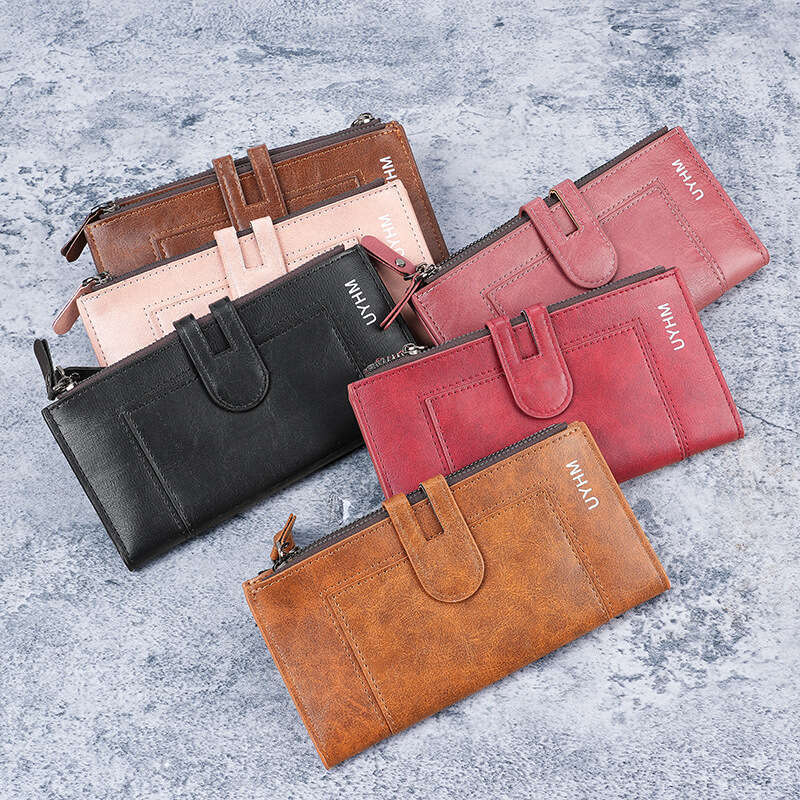 2024 New Women's Long Wallet Fashion Phone Bag PU Leather Multi-Card Slot Clutch Coin Purse