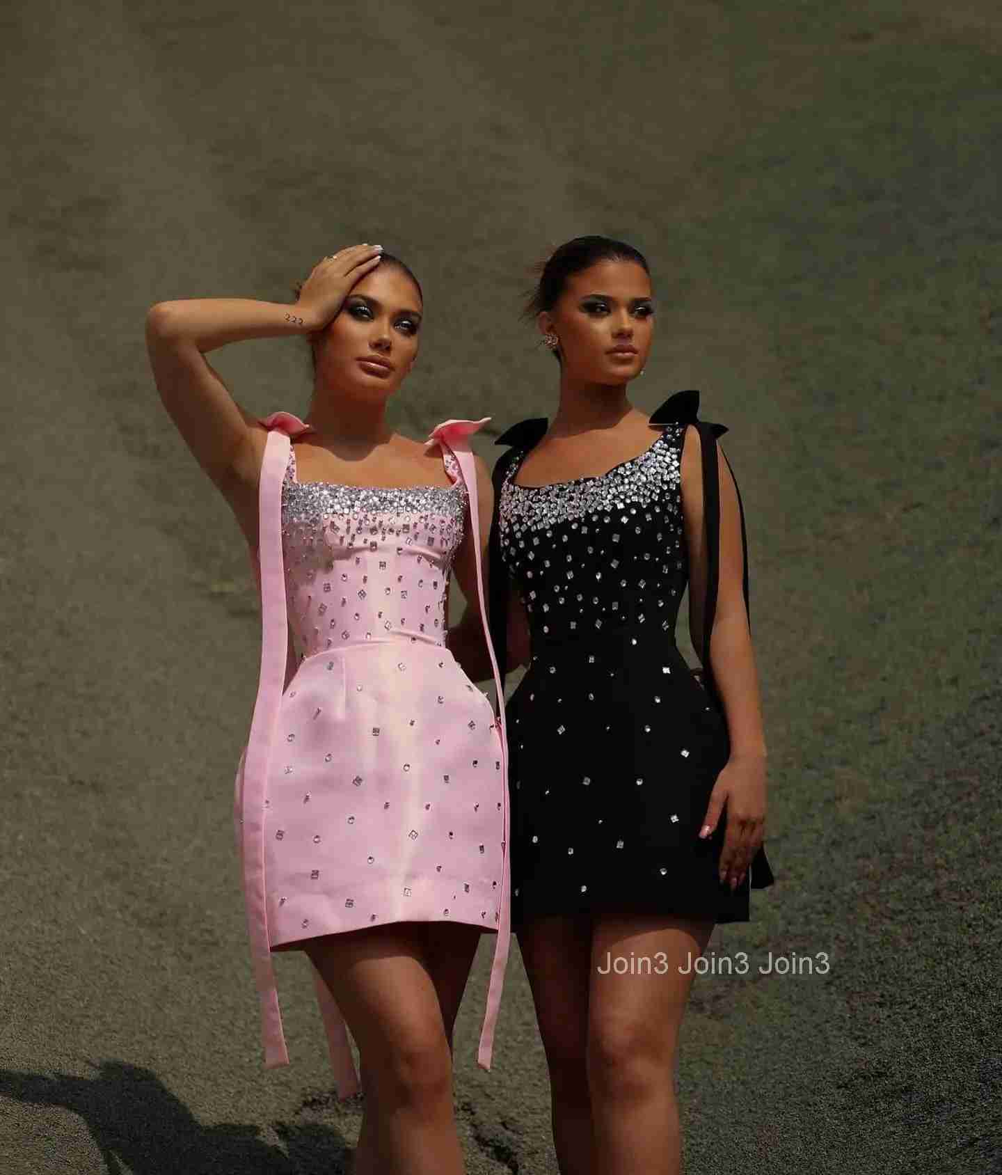 Womens Black Bandage Dress Sequin Crystal Embellished Crisscross Straps Backless Mini Evening Gown Formal Party Wear