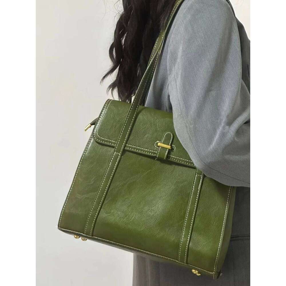 Luxury Bag JIAERDI Green Vintage Handbags Women High Street Pu Leather Large Capacity Casual Shoulder Tote Bag Female Y2k Handbag Aesthetic