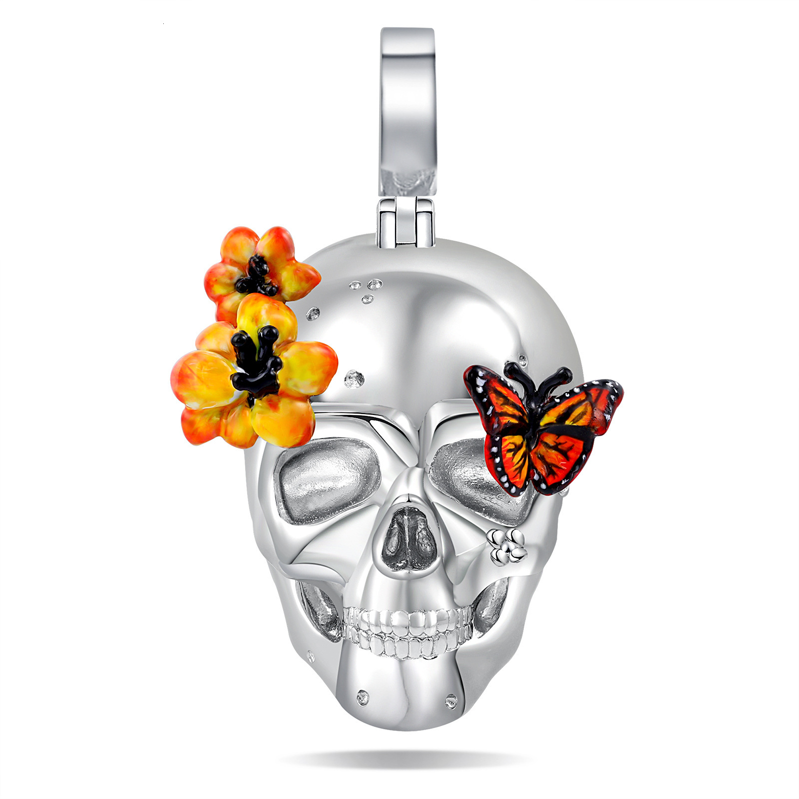 Luxury Brand Hip Hop Skull Pendant Punk Men's Niche Personalized Ghost Head Statement Necklace druzy jewelry