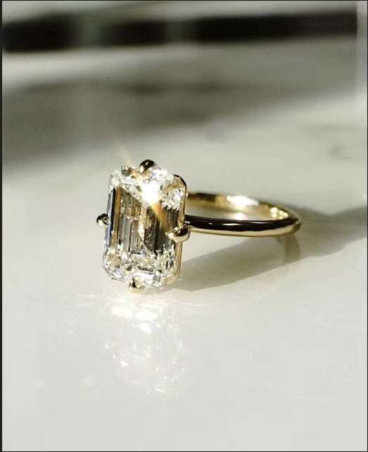 Brilliant Moissanite Engagement Ring a Sparkling Alternative to Diamonds