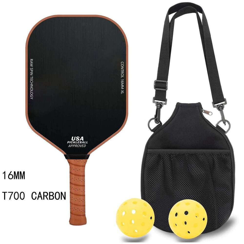 Paddles Set T700 Carbon Fiber 16mm Shark Power Polymer Core The Pickleball Rackets Designed Ultimate Spin Consistency