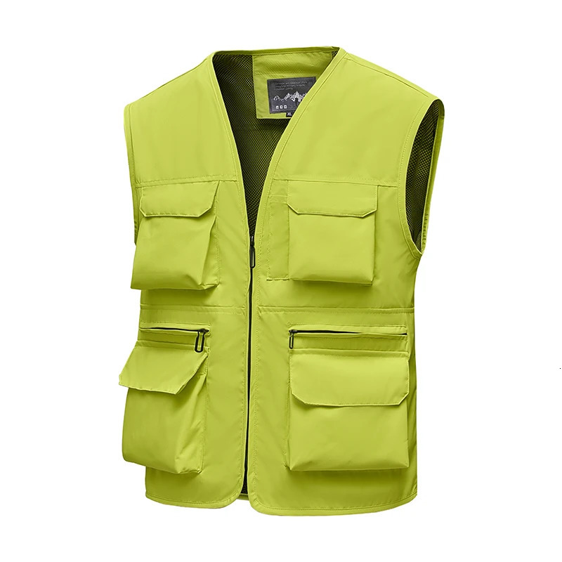 Summer mens outdoor casual vest breathable multi pocket pography fishing vest a must-have for mens outdoor exploration 250617