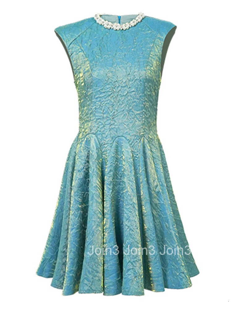 Women Clothes Vintage Sparkly Gold Sleeveless Slim A-Line Mini Short Dress Elegant Luxury Evening Party Prom Vestidos Casual New