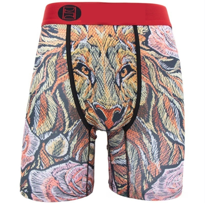 P & S & D Underpants trendy brand graphic print Men's Underwear American sport style quick-dry material for running fitness boxing Fashion extend