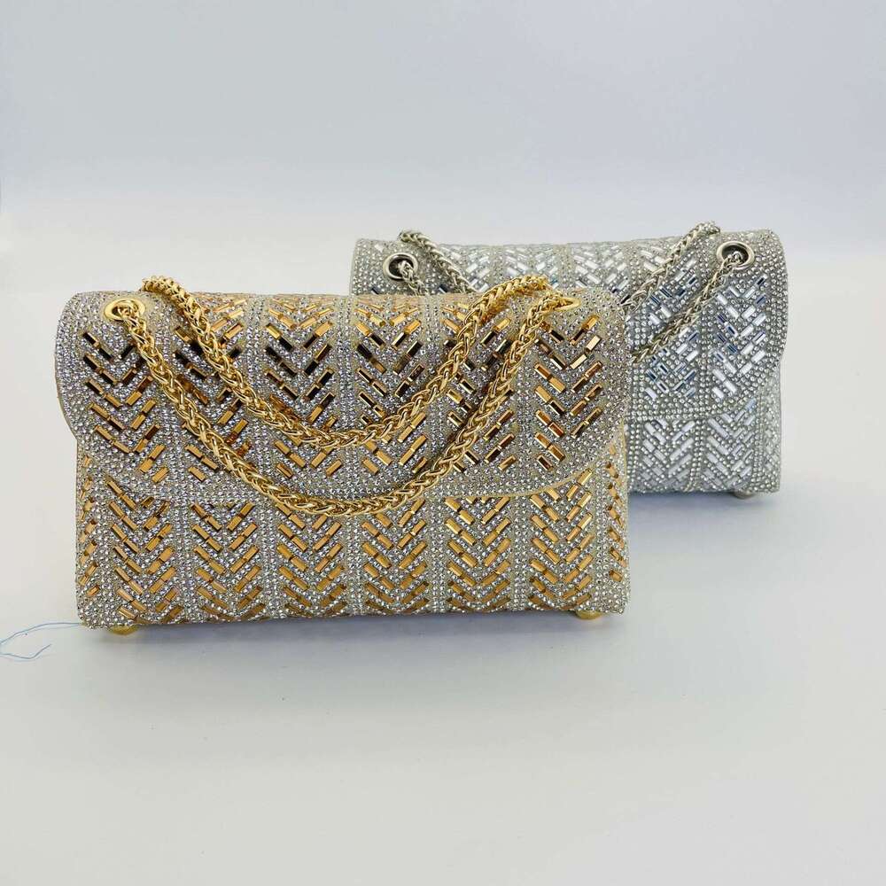 Fashion Rhinestone Embellished Banquet Cheongsam Dress Diamond Ins Wedding Clutch Evening Bag