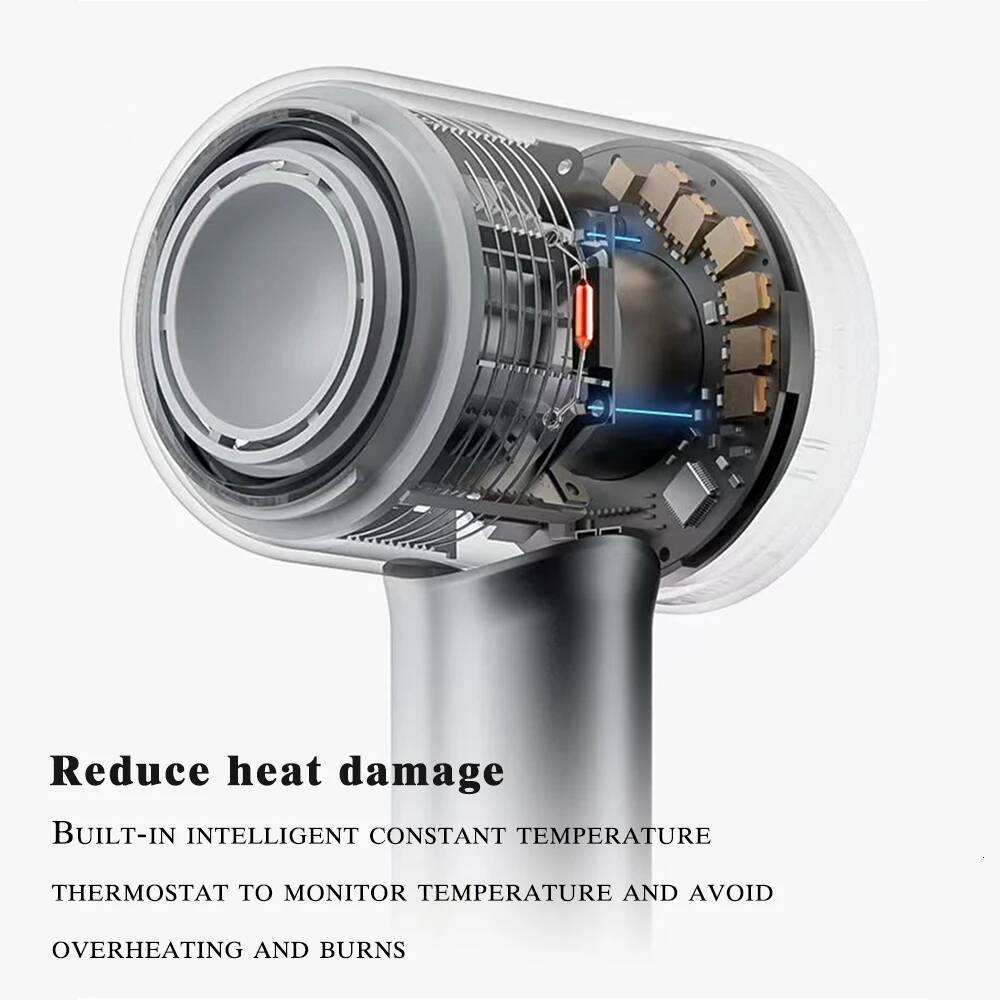Leafless 220v Professional Hair Dryer 1600W Salon Travel Home Styling Blow drier Tool