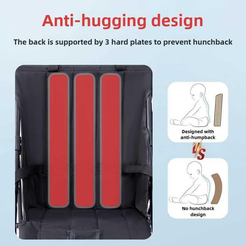 Twin Baby Stroller Lightweight Double Folding Stroller Foldable Five-point Safe Belt Safe and Stable XJ250623