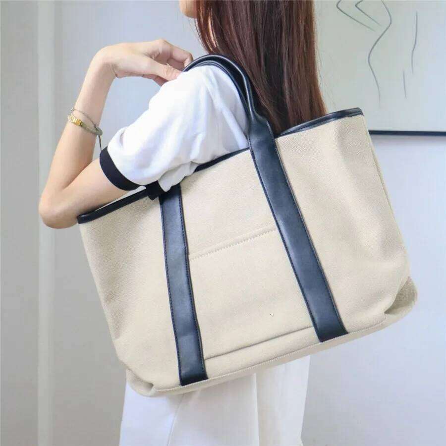 Casual Canvas Women Handbag Large Capacity Patchwork Design Female Shoulder Messenger Ladies Big Totes Travel Shopping Bag