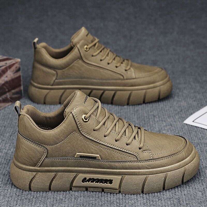 Autumn Waterproof Non-Slip Chef Versatile Work Safety Sneakers Men's new Sports Casual Black Leather Shoes