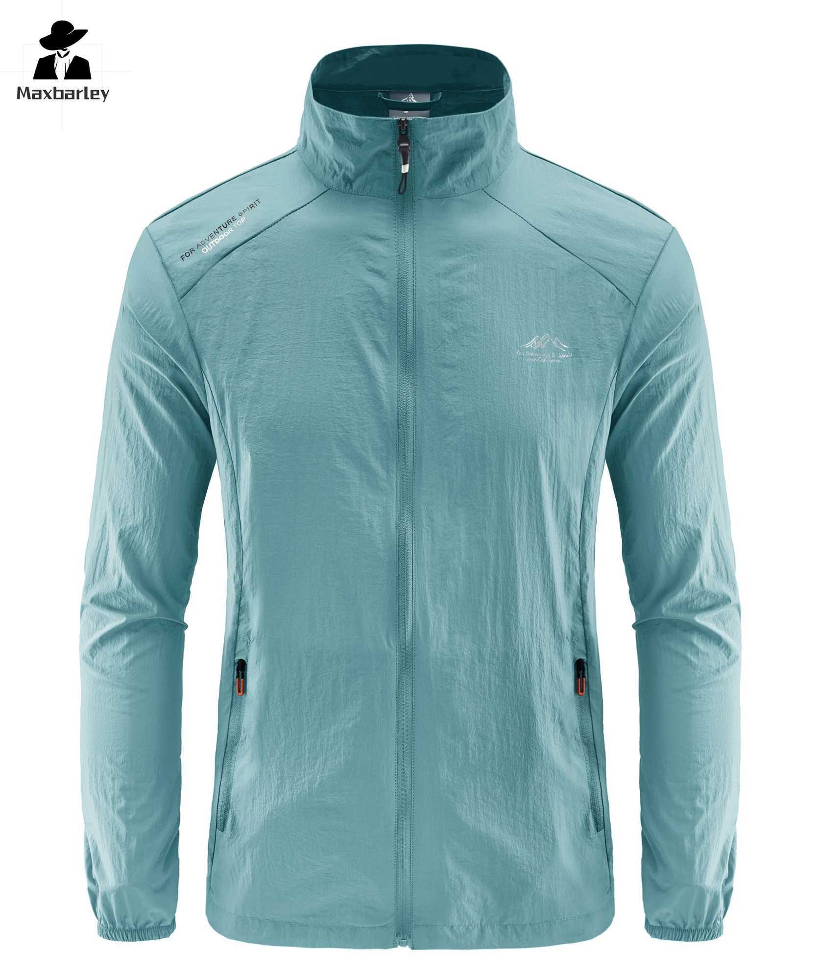 Summer Skin Windbreaker Mens Ultra Light UV Sunscreen Plus Size Jogging Jacket Mens Casual Camping Fishing Waterproof Coat W250623
