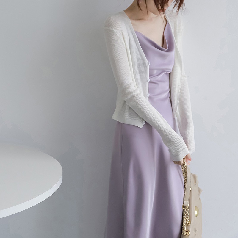 BV330 Summer thin with suspender skirt outer cover air conditioning shirt shawl top