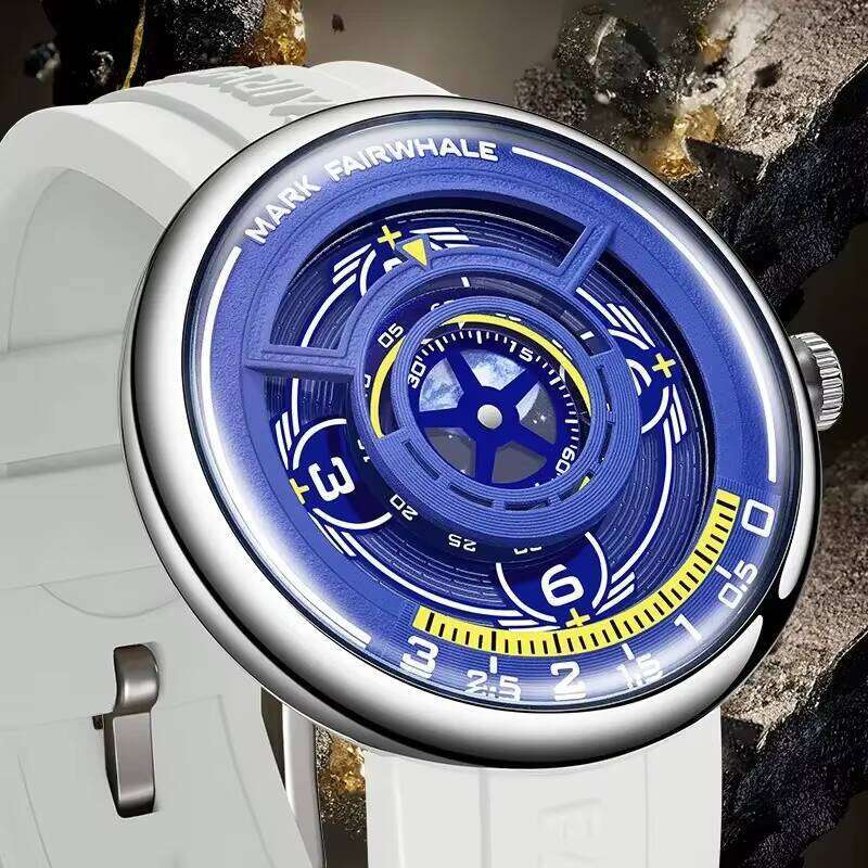 DHgadgets Mark Fairwhale Whale 5990 New Design Trendy Earth Silicone Strap Young Luminous Waterproof Quartz Watch Men's Reloj