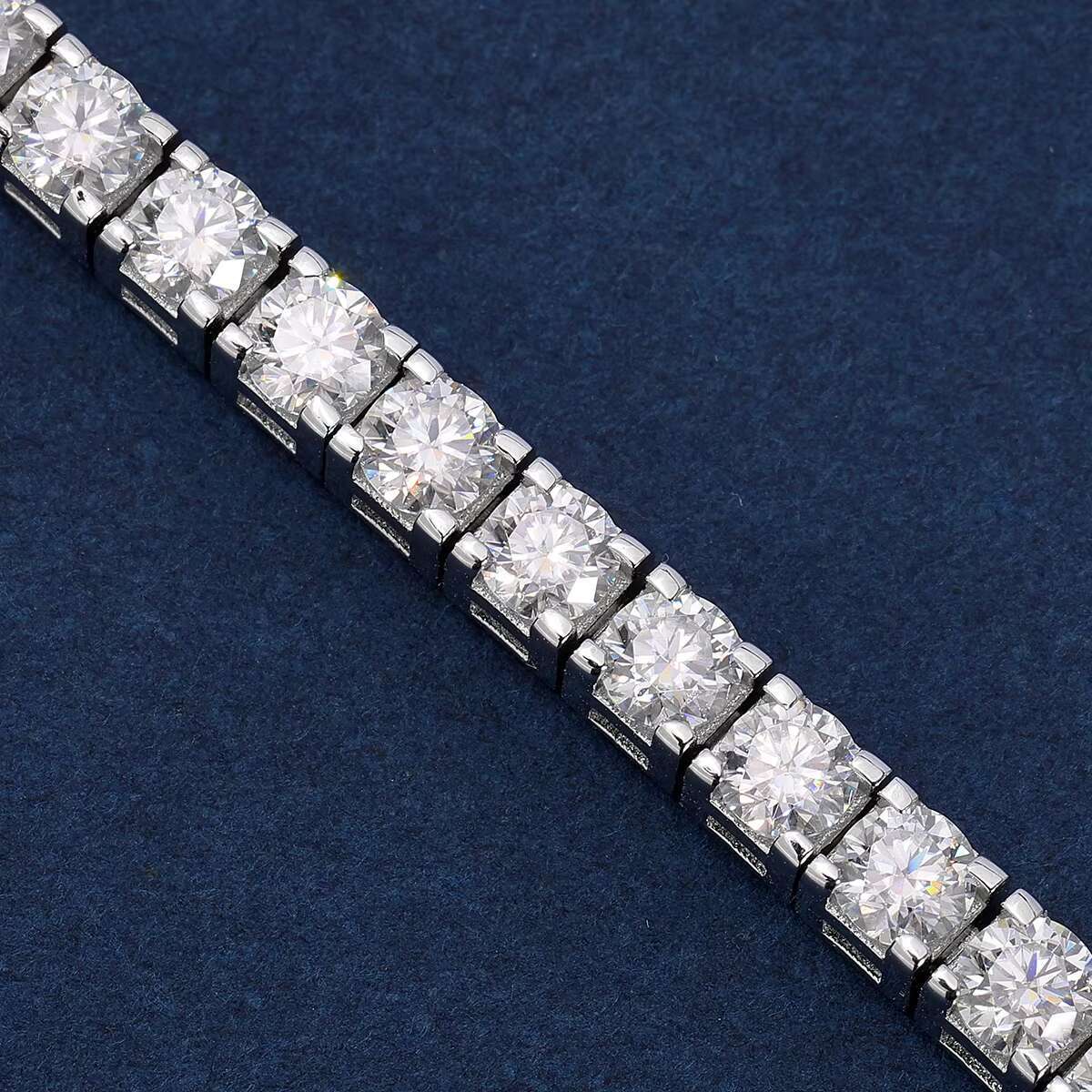 Wholesale Custom Tennis Chain Jewelry 925 Sterling Silver Moissanite Diamond Tennis Bracelet Vvs Moissanite GRA Certified