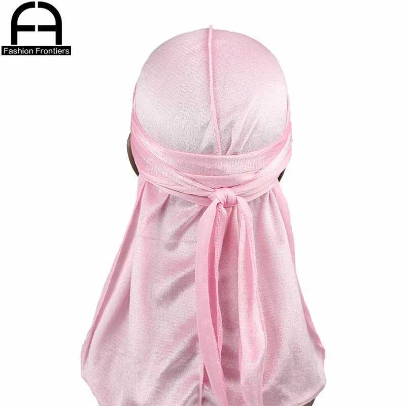 Unisex Men Women Velvet Durag Extra Long Tail Summer Breathable Bandanas Hat Waves Hair Cover Do Du Rags M250622
