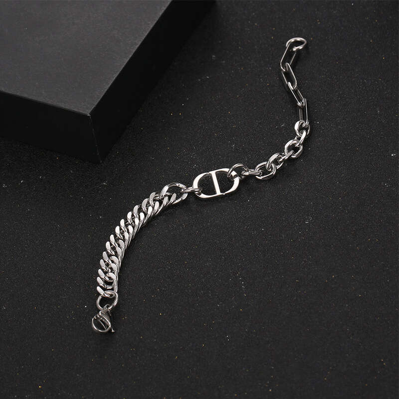 IMI Titanium Steel Bracelet for Men Trendy Ins Niche Design Unisex Accessories Minimalist Hip-Hop Jewelry YL335