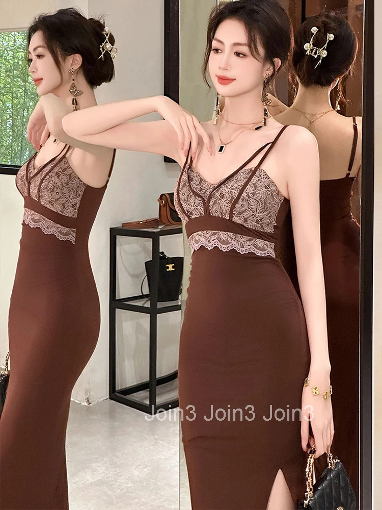 Summer Fashion Lady Sweet Vacation Holiday Long Dress Women Clothes Elegant Sexy Strap Skinny Party Prom Vestidos Fiesta Robe