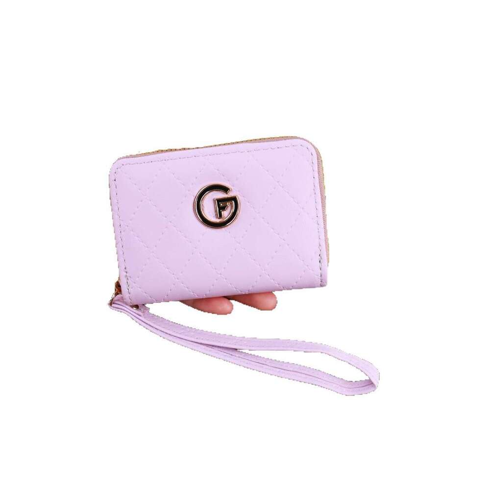 New Embroidered Quilted High-End Women's Short Wallet Korean Style Solid Color Simple Card Holder Student Coin Purse