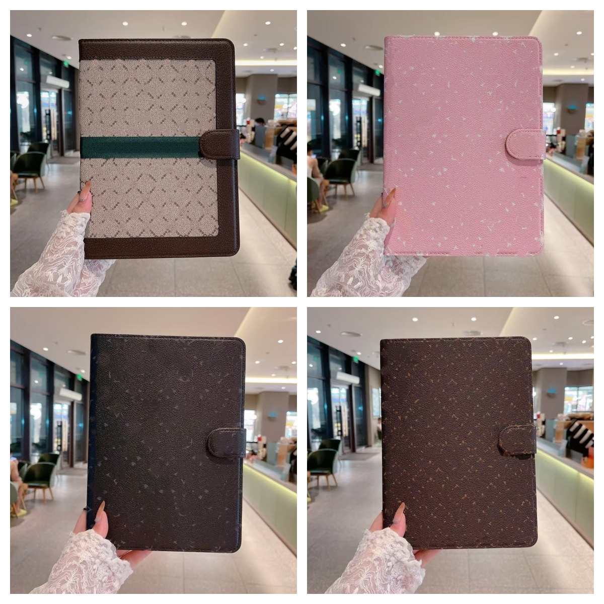 for IPad Pro 12.9 11 13 Inch Tablet PC Wallet Monogram ipad Case High Grade 10.5 Air 1 2 mini 4 5 6 ipad10.2 Designer Luxury Leather Card Slot Pocket Leather Protection Cover