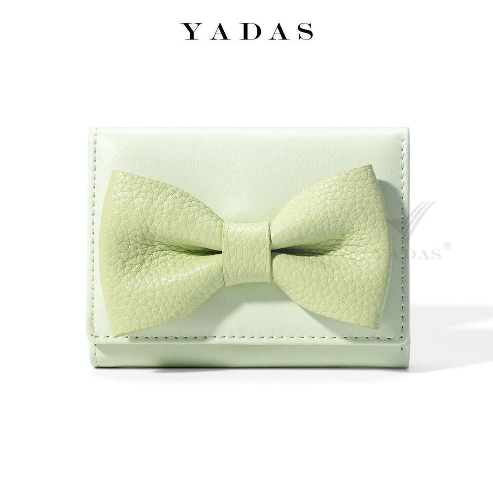 Big Bowknot YADAS Small Fragrance Women's Card Holder Fashion Heart PU Leather Short 70% off Coin Purse Wallet