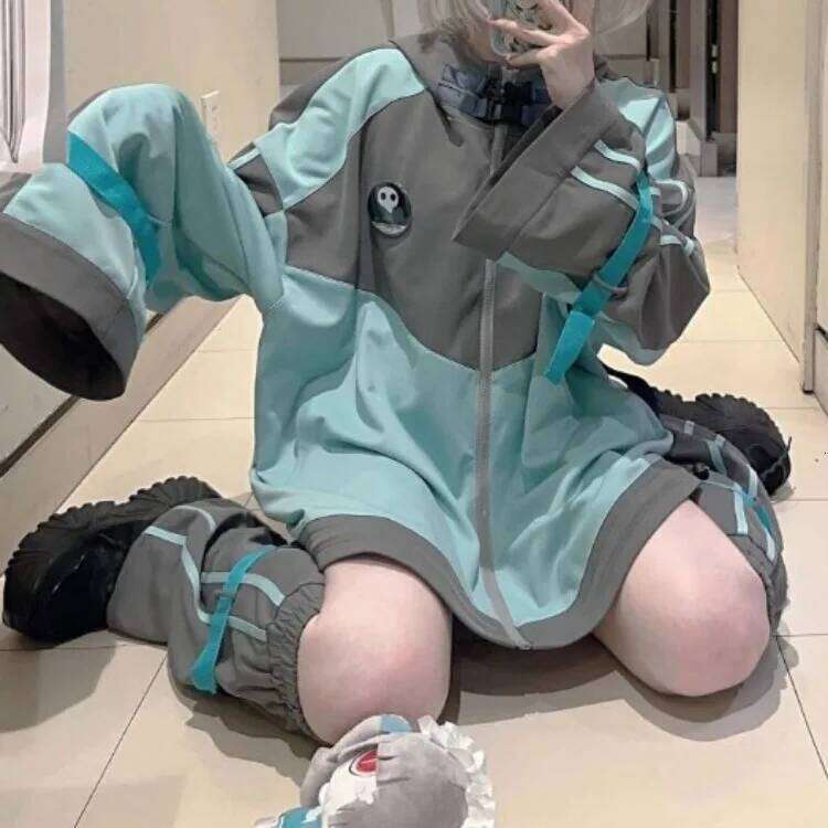 Haruku Long Sleeve Hoodie Coat Women Spring Autumn New Thicked Warm Jackets Y2k Grunge Mid-Length Loose Tops Mujer