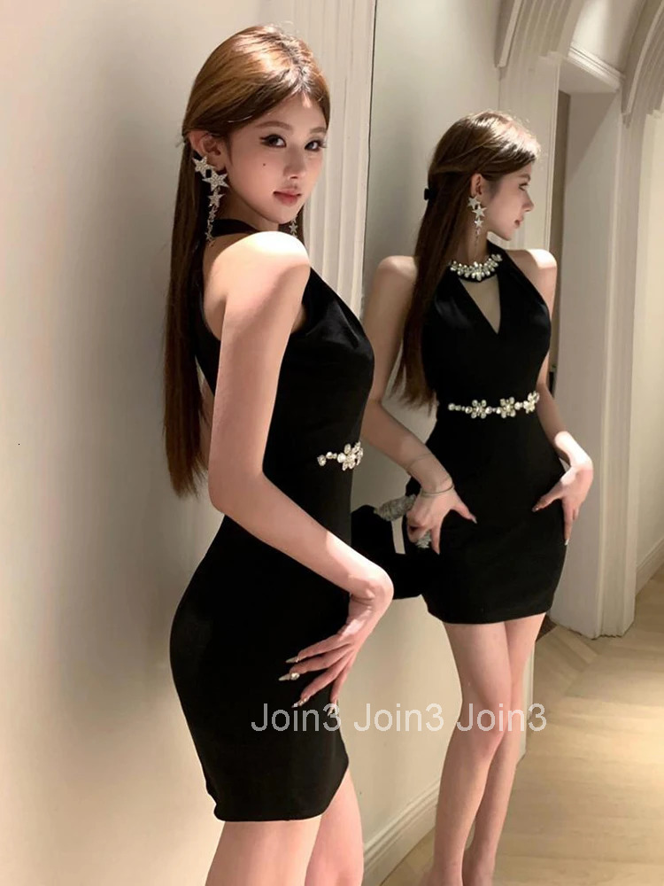 Women Clothes Black Hollow Sexy O-Neck Slim Stretchy Dress Elegant Luxury Fashion Party Club Prom Vestidos Beach Casual Summer
