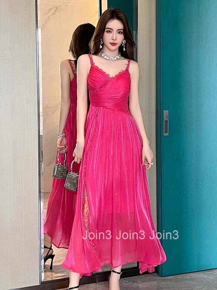 Summer Fashion Sweet Vacation Evening Dress Women Clothes Elegant Sexy Sling V-Neck A-Line Long Robe Femme Party Prom Vestidos